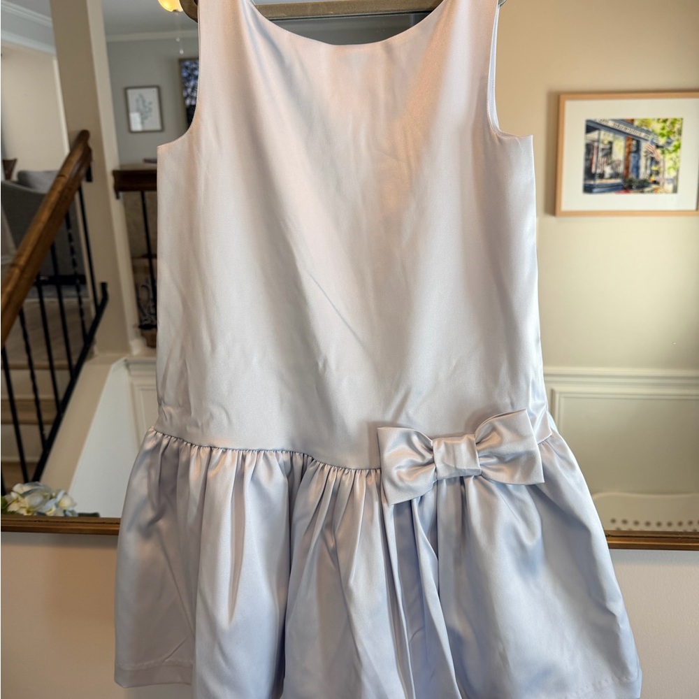 Elegant Blue Kids Dress with Bow